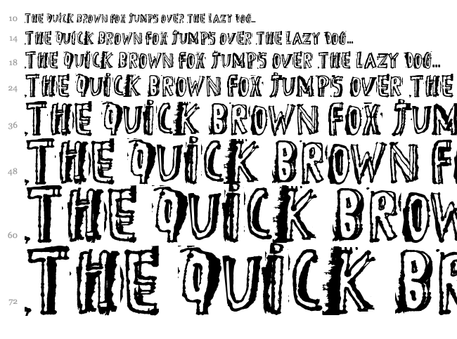 D the Hero font waterfall